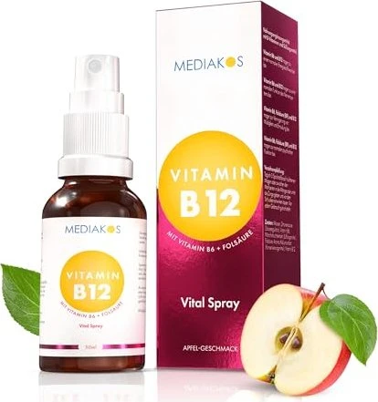 Mediakos Vitamin B12 + B6 + Folsäure Vital Spray, 50ml