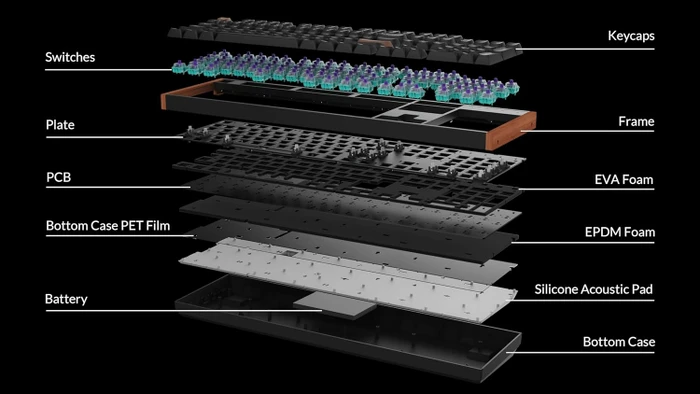 Keychron K10 HE Wireless, schwarz, LEDs RGB, Gateron 2.0 Magnetic Nebula, USB/Bluetooth, US