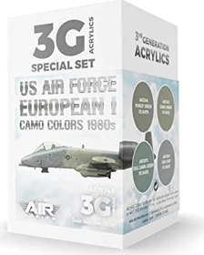 AK-Interactive 3rd Gen Acrylic Colors US Air Force European I Camo Colors 1980s Farbset, 4-tlg.