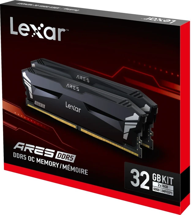 Lexar ARES OC UDIMM 32GB Kit, DDR5-6000, CL32-38-38-76