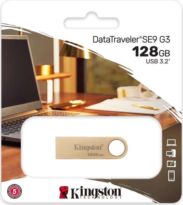 Kingston DataTraveler SE9 G3 128GB gold, USB-A, USB 3.2 Gen 1×1