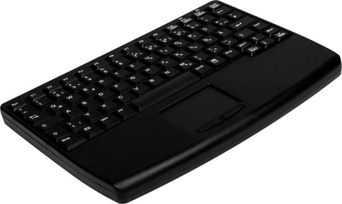 Contour Design Active Key kompakte Industrie-Tastatur mit Touchpad, schwarz, USB, DE