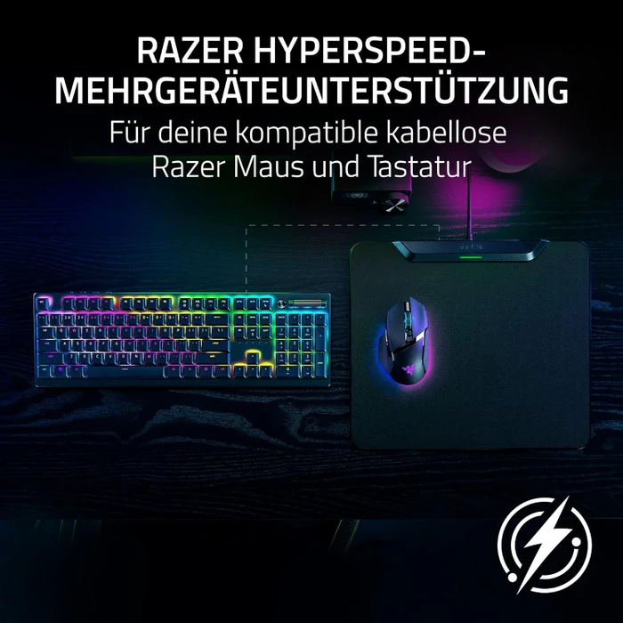 Razer HyperFlux V2 Wireless Charging System, Hard Edition, schwarz