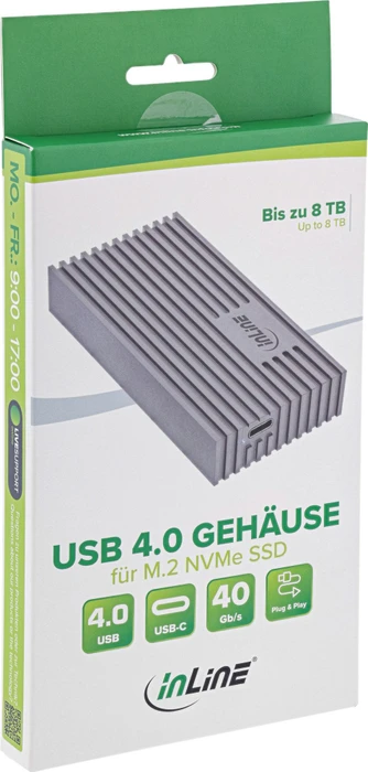 InLine USB4 External SSD Enclosure, USB4