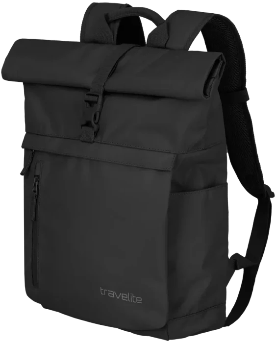 Travelite Basics Rollup Laptoprucksack, 15.6", schwarz
