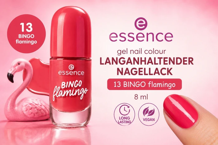 Essence gel nail colour Nagellack 13 bingo flamingo, 8ml