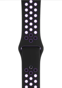 Apple Nike Sportarmband S/M und M/L für Apple Watch 44mm schwarz/Hyper Grape