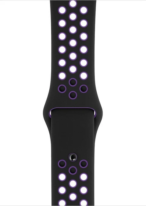 Apple Nike Sportarmband S/M und M/L für Apple Watch 44mm schwarz/Hyper Grape