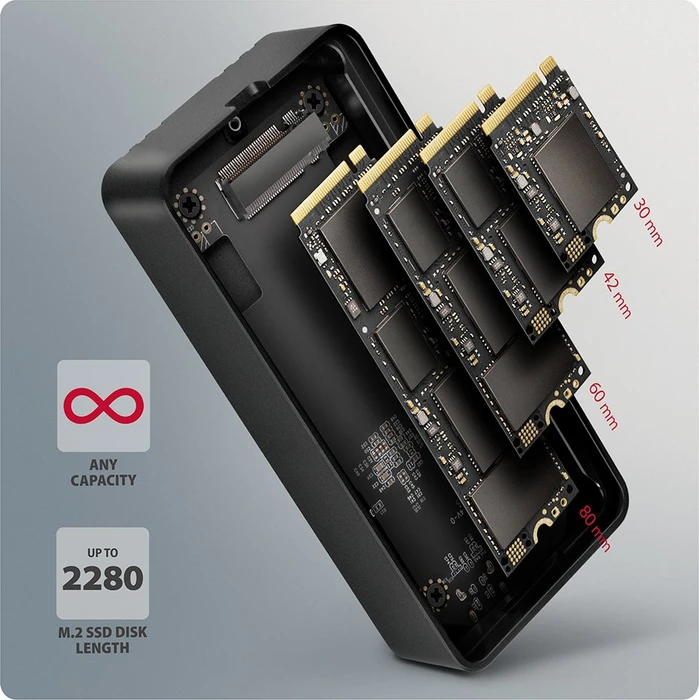 Axagon M.2 Festplattengehäuse, M.2 PCIe, USB4