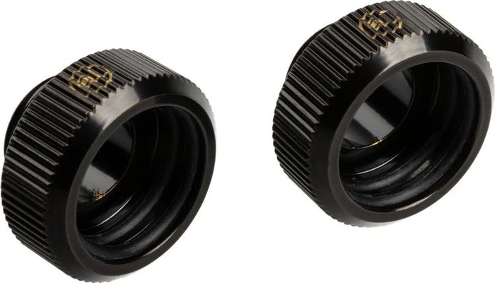 Bitspower Touchaqua Hardtube Adapter G1/4" auf 16mm, Glorious Black, 2er-Pack