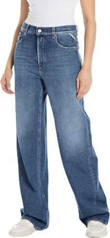 Replay Cary Wide Leg Fit Jeans medium blue (Damen)