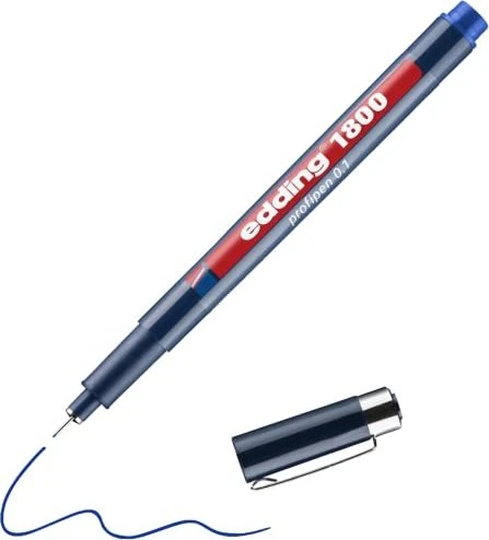 edding 1800 0.25mm blau