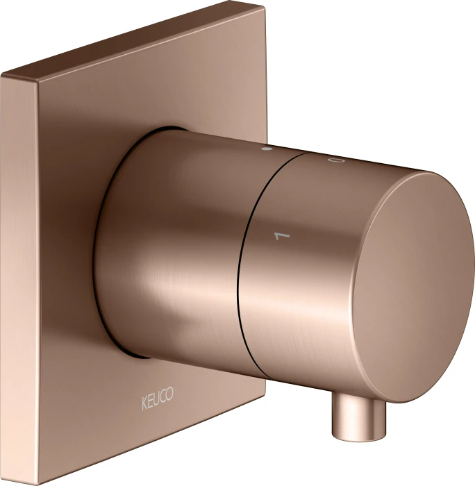 Keuco IXMO 59549 Comfort 3-Wege Ab- und Umstellventil eckig rotgold gebürstet