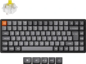 Keychron K2 Max, 75%, PBT, schwarz/grau, LEDs RGB, hot-swap, Keychron Super BANANA, USB/Bluetooth, DE (K2M-J4-DE)
