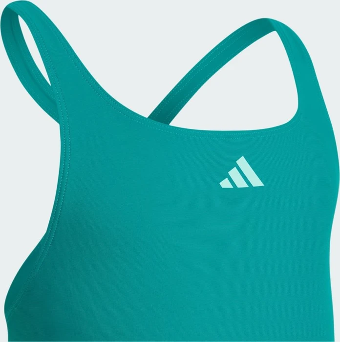 adidas 3-Streifen C-Back Badeanzug equipment green/clear mint (Junior)