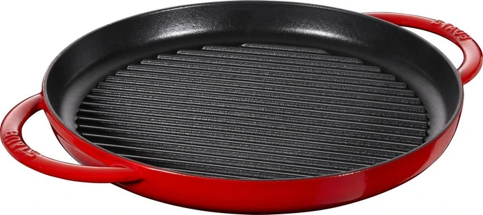 Zwilling Staub Grillpfanne rund 30cm kirschrot