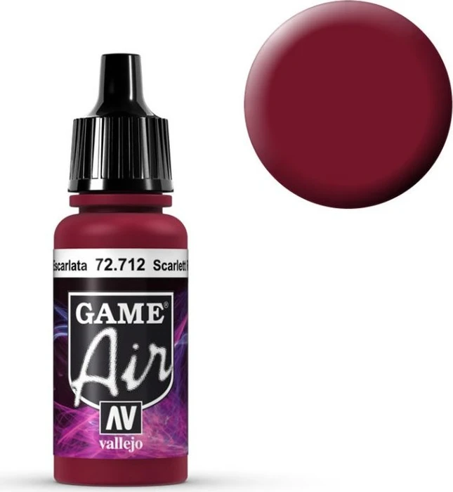 Vallejo Game Air rev.1 scarlet red, 17ml