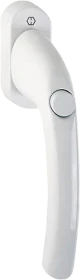 Hoppe Tokyo 0710SV/U26 Aluminium Fenstergriff mit Druckknopf, selbstsperrend, 40mm Stiftlänge, weiß