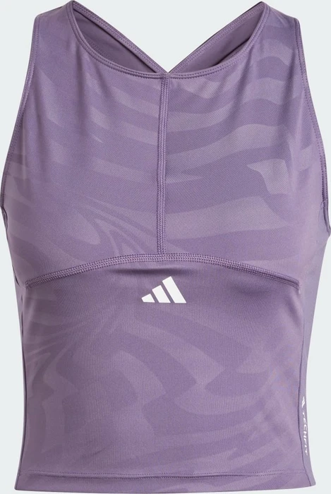 adidas Techfit Printed Crop Training Kompressionsshirt ärmellos shadow violet (Damen)