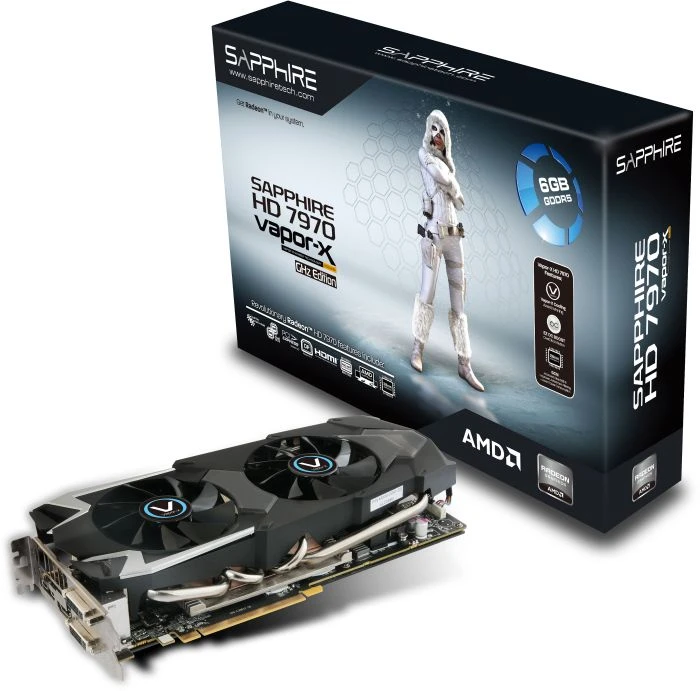 Sapphire Vapor-X Radeon HD 7970 GHz Edition, 6GB GDDR5, 2x DVI, HDMI, 2x mDP, full retail
