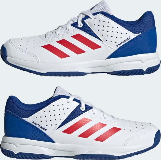 adidas Court Stabil cloud white/pure ruby/royal blue (Junior)