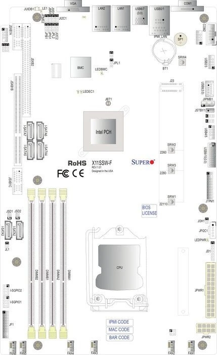 Supermicro X11SSW-F, bulk (Intel 1151)
