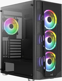 AeroCool Prism, Lüfter LED Fixed RGB, Glasfenster
