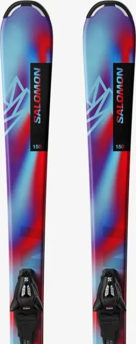 Salomon QST M + C5 pastel neon blue 3/poppy red (inkl. Bindung) (Junior) (Modell 2025/2026)