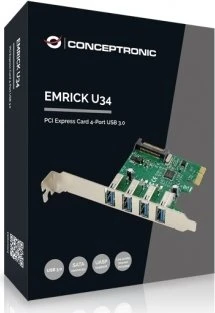 Conceptronic 4x USB-A 3.0, PCIe 2.0 x1