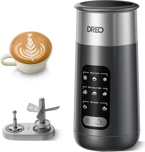 Dreo BaristaMaker Air elektrischer Milchaufschäumer schwarz