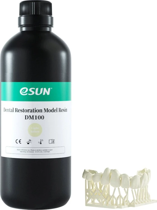 eSUN DM100 Dental Restoration Model Resin Light Yellow, 1.00kg