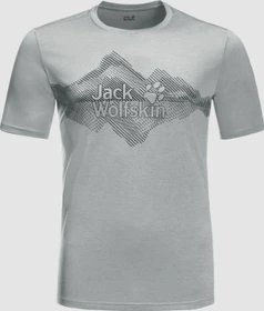 Jack Wolfskin Crosstrail Graphic Funktionsshirt kurzarm silver grey (Herren)