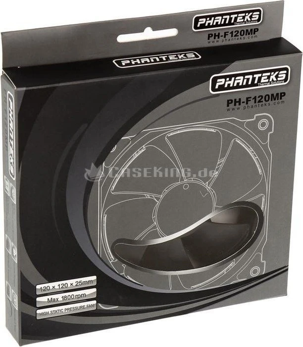 Phanteks PH-F120MP, schwarz/schwarz, 120mm