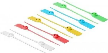 DeLOCK Kabelbinder mit Beschriftungsfeld, 2.5mm, 180mm, farbig sortiert, 10 Stück