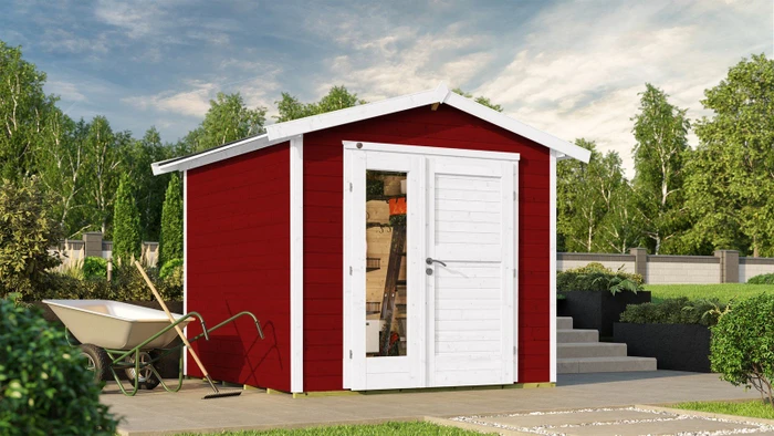 Weka 224 A 235x239cm Gerätehaus schwedenrot