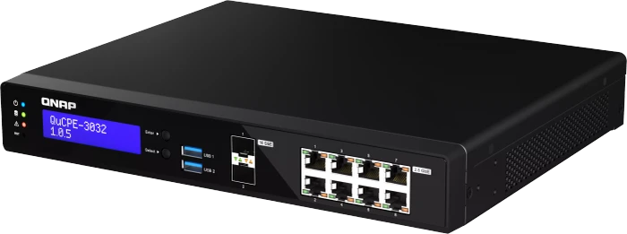 QNAP QuCPE-303x Dual-System VM-Host & Desktop 2.5G Managed Switch, 8x RJ-45, 2x SFP+