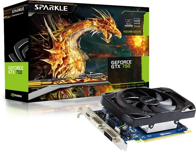 Sparkle GeForce GTX 750, 1GB GDDR5, 2x DVI, Mini HDMI