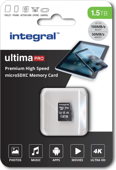 Integral Premium High Speed R100/W50 1.5TB, UHS-I U3, A1, Class 10