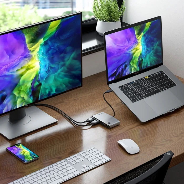 Alogic Portable Docking Station Dual DisplayPort, Space Grey, Thunderbolt 3 [Stecker]