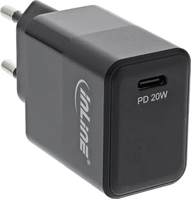 InLine USB PD Netzteil Ladegerät Single USB Typ-C Power Delivery 20W schwarz