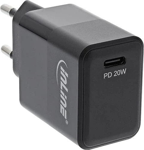 InLine USB PD Netzteil Ladegerät Single USB Typ-C Power Delivery 20W schwarz