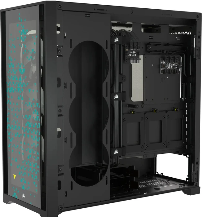 Corsair iCue 5000X RGB Signature Series Triptych, schwarz, Glasfenster