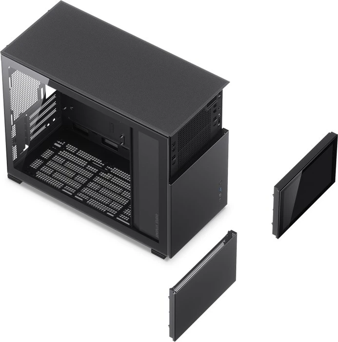 Jonsbo D31 Screen Black, schwarz, Glasfenster
