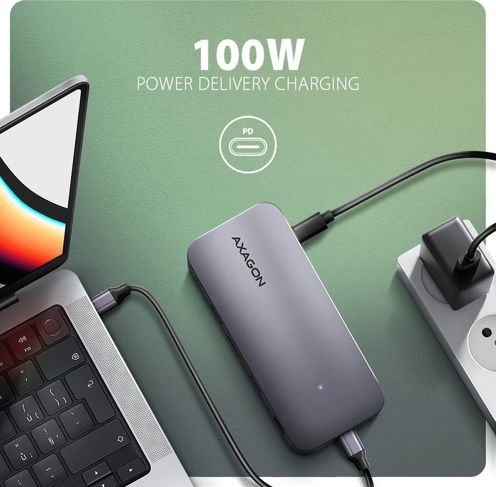 Axagon 12in1 Combo Hub, Dual-Slot-Cardreader, USB-C 3.1 [Buchse]