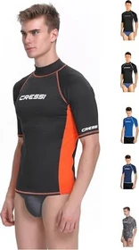 Cressi Rash Guard Shirt kurzarm schwarz/orange (Herren)