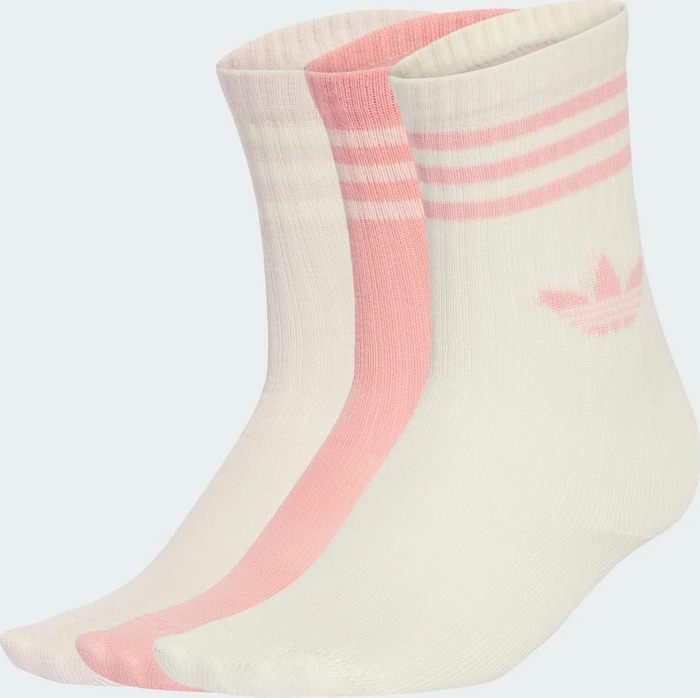 adidas Crew Socken multicolor/cream white/semi pink spark, 3 Paare (Junior)
