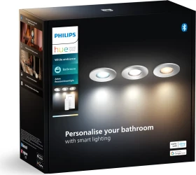 Philips Hue White Ambiance Adore Einbauleuchte, 3 Stück