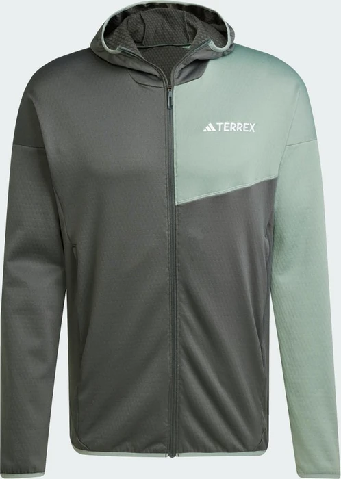 adidas Terrex Xperior Climawarm Light Fleece Hooded Jacke legend ivy/silver green (Herren)