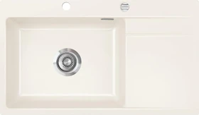 systemceram Stema 86 SL F Einbau Becken links mit Ablauffernbedienung magnolie