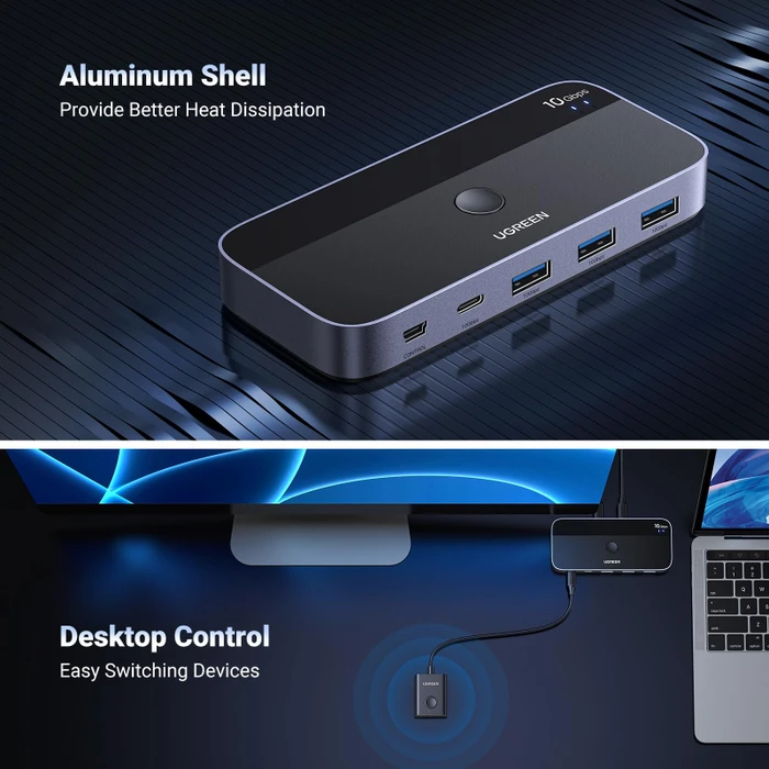 Ugreen USB-C 3.1 Switch, 2 In, 4 Out